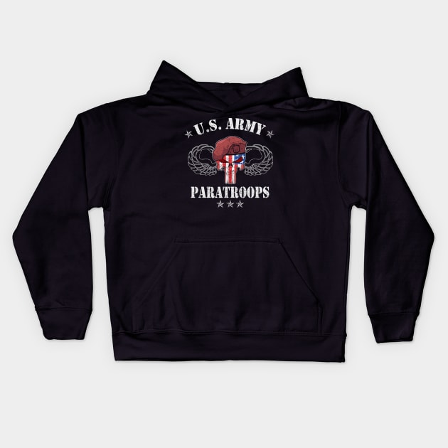 United States Army Airborne Paratrooper Vetarns Gift Kids Hoodie by floridadori